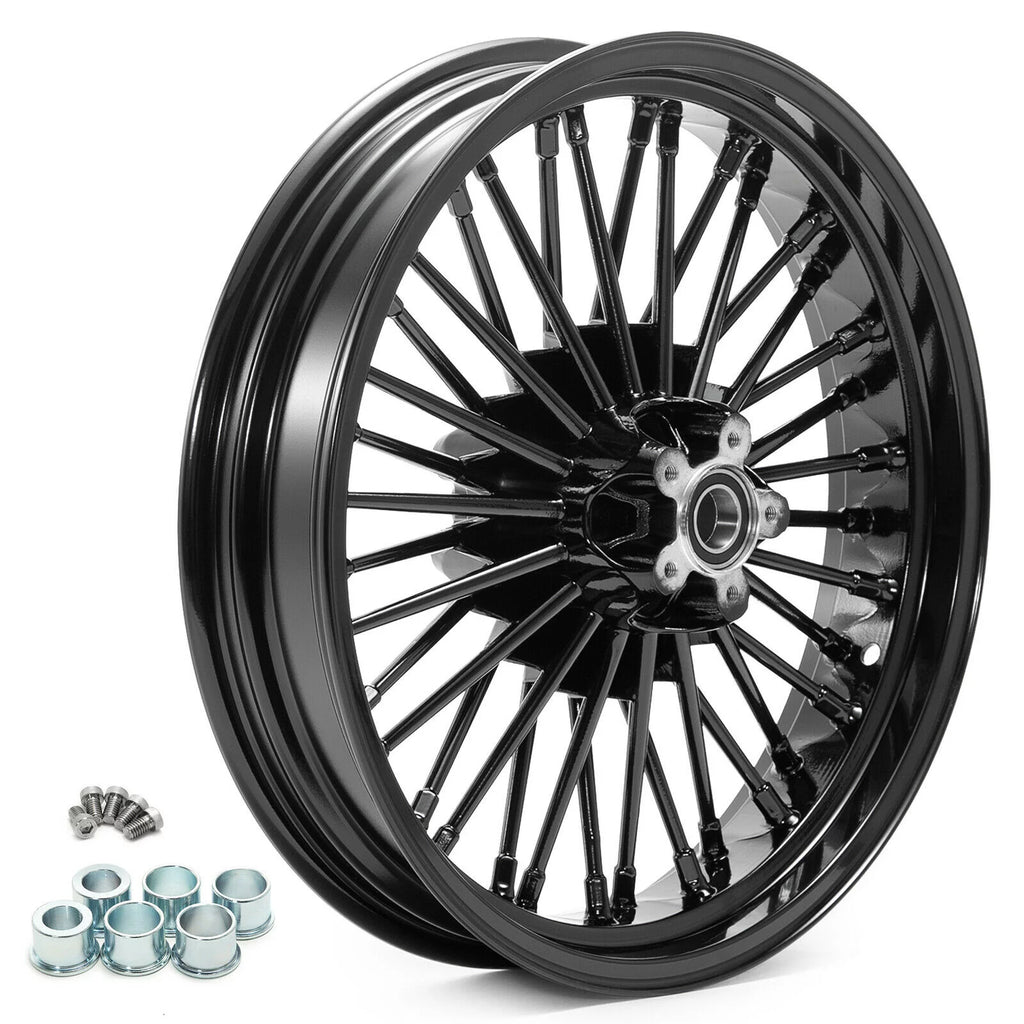 21x3.5 18x5.5 Fat Spoke Wheels Rim for Harley Dyna Wide Glide FXDWG 2006-2017 Q697