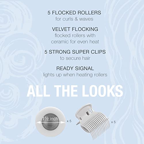 Ceramic Hot Rollers with Clips, 1 1/2-inch D166