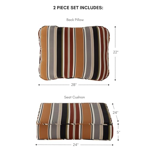 2-Piece Outdoor Deep Seat Cushion Set U970