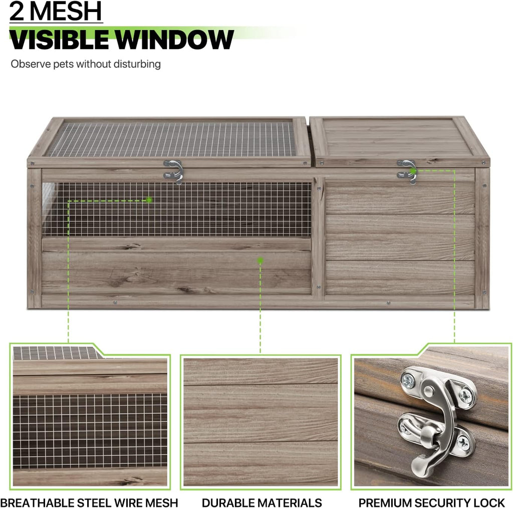 Grey Wooden Reptile Cage V407