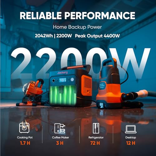 Portable Power Station 2042Wh LiFePO4 2200W Solar Generator L396323