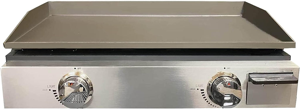 Black 25 Inch Stainless Steel RV Griddle with 2 Burners I470000