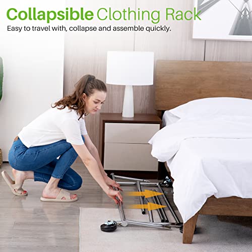 Heavy Duty Commercial Rolling Clothes Rack with Lockable Wheels G619