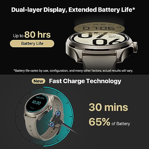 Obsidian Smartwatch with Snapdragon W5+ Gen 1 Wear OS W63531
