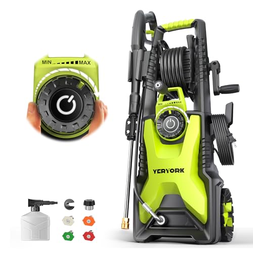 4000 PSI Electric Pressure Washer, 1900W Motor, 4 Adjustable Nozzles, 32.81ft Hose, Foam Cannon N5696