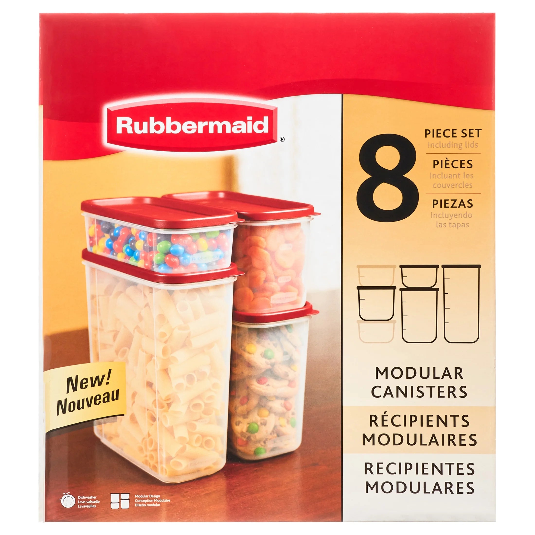 8pcs Modular Pantry Canister Set J438