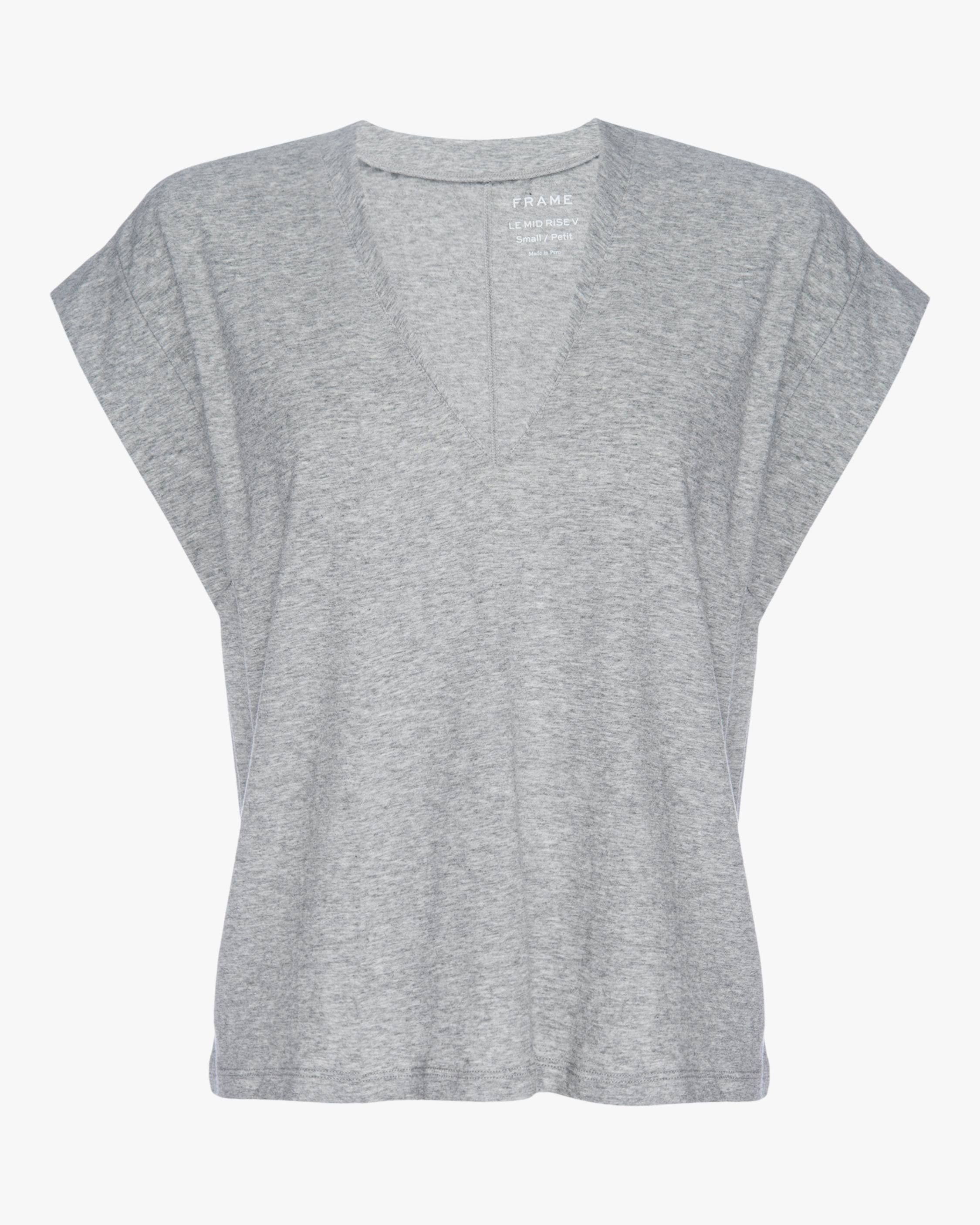 Gris Heather V-Neck Tee E75908