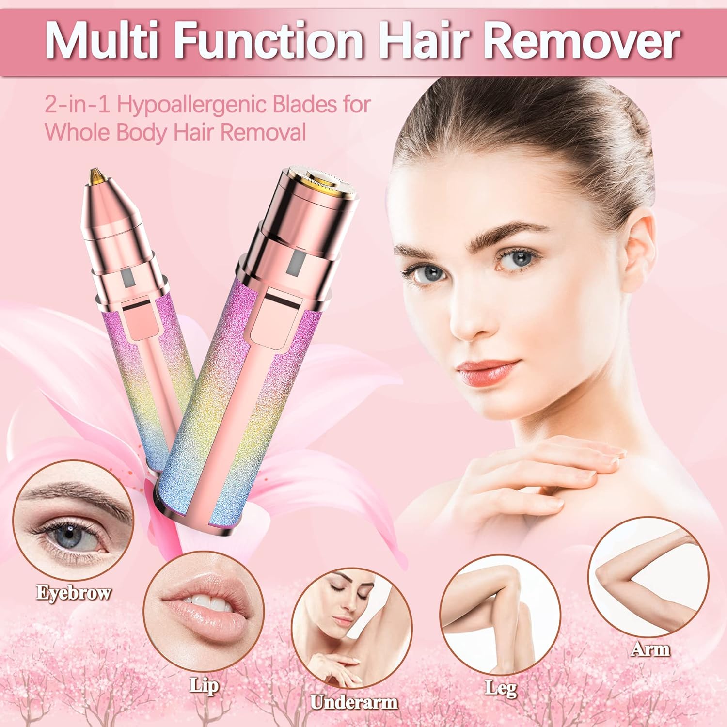 Rechargeable Facial Hair Remover with LED Light Y884