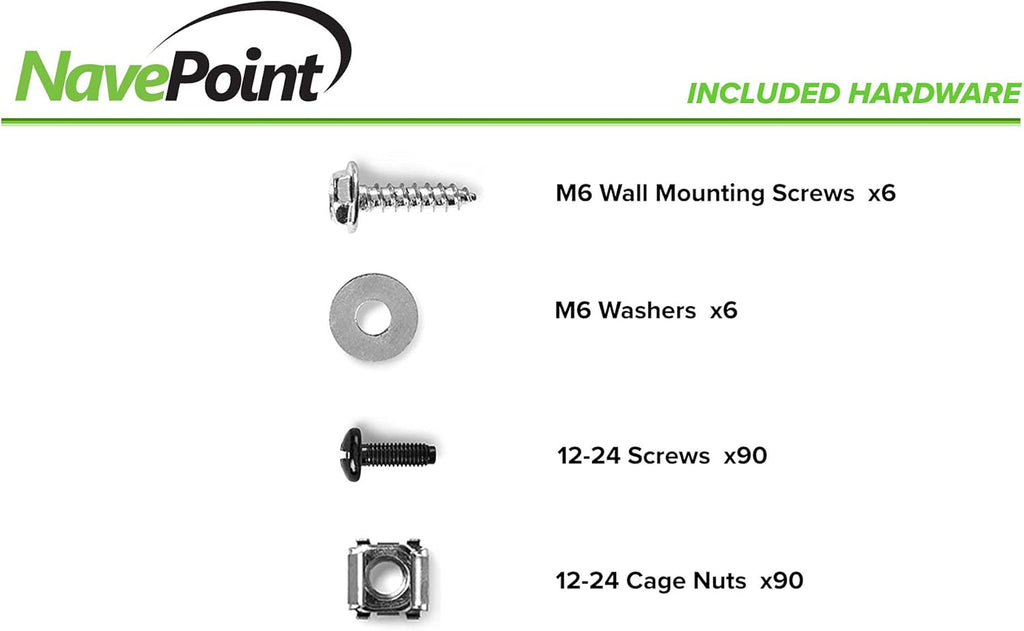 Black 15U Wall-Mount Open Frame Steel Network Equipment Rack P791