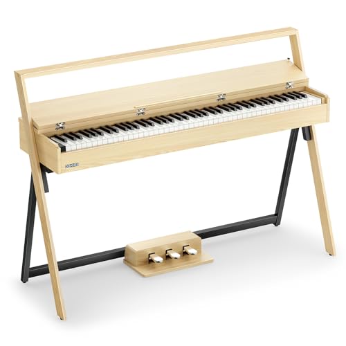 88 Key Weighted Digital Piano with Bluetooth, Walnut Wood Color N39743