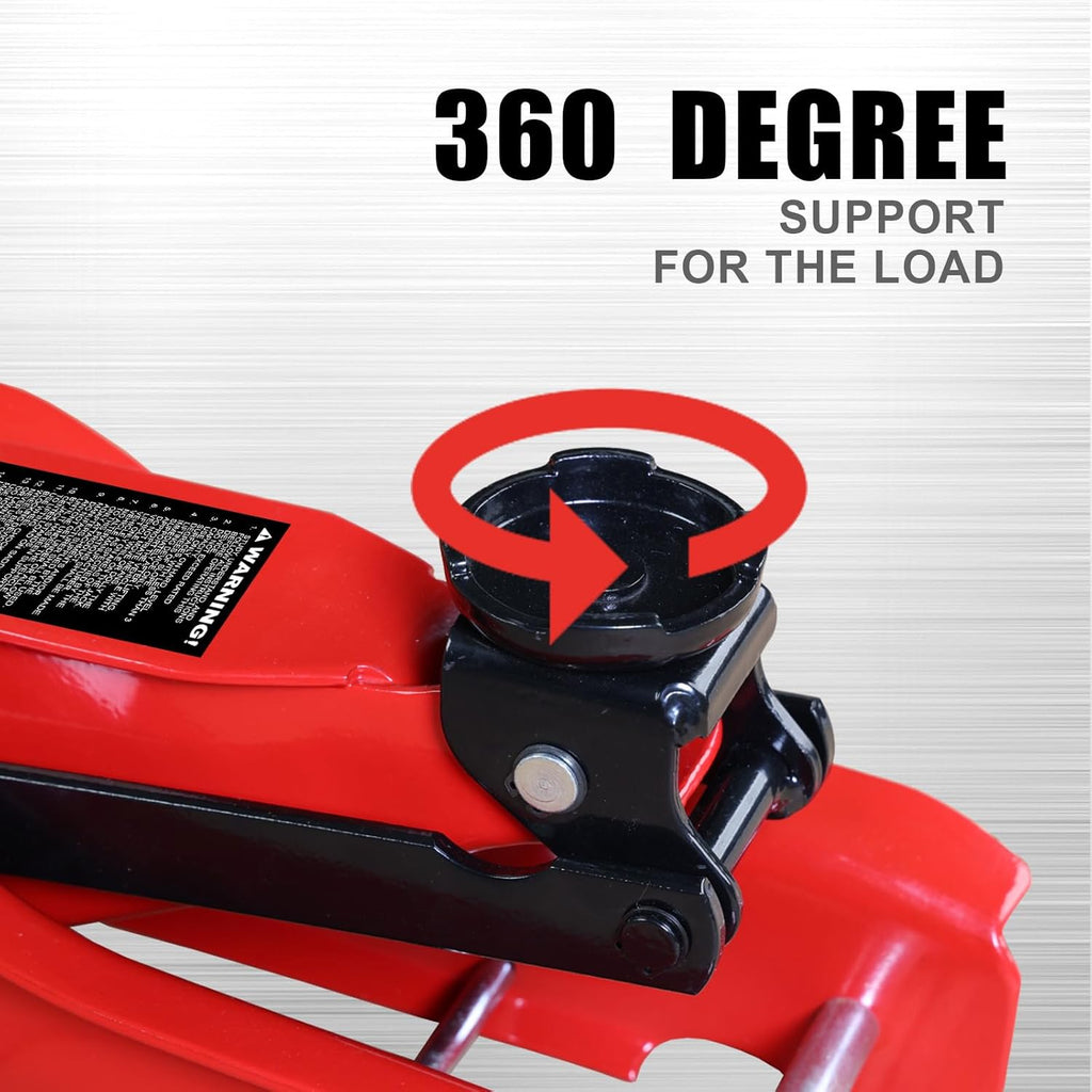 Hydraulic Floor Jack 2 Ton 4,400 Lbs Low Profile Red M5233