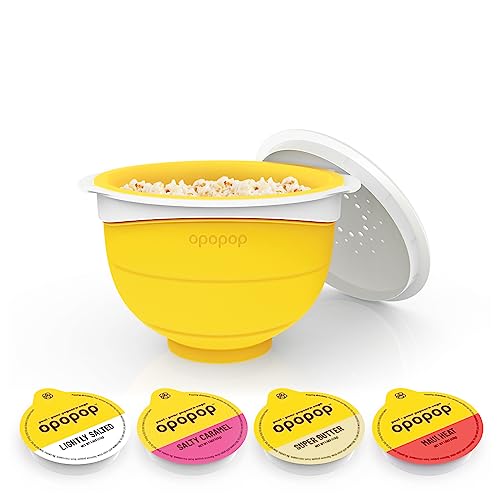 Variety 12-Pack Gourmet Popcorn Kit with Collapsible Silicone Popcorn Popper J518486