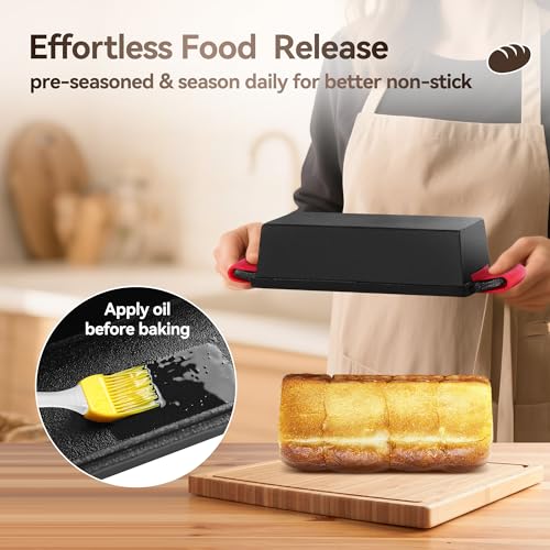 2 Piece Pre-Seasoned Cast Iron Loaf Pans 9 x 5in R728
