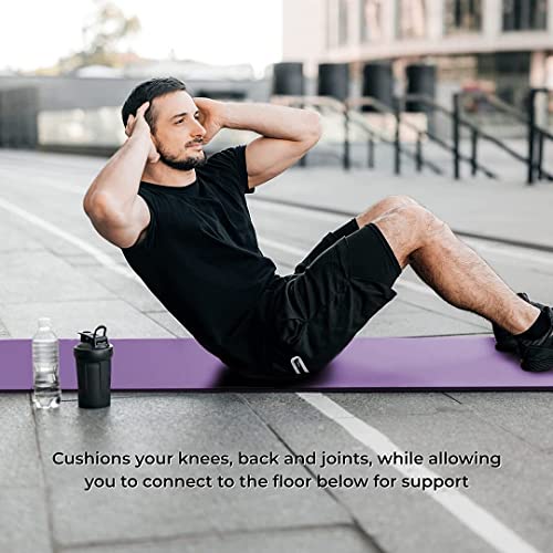 Extra Thick Yoga Mat with Strap, 72x23 in Non-slip Exercise Mat, 1/2 Inch S9274