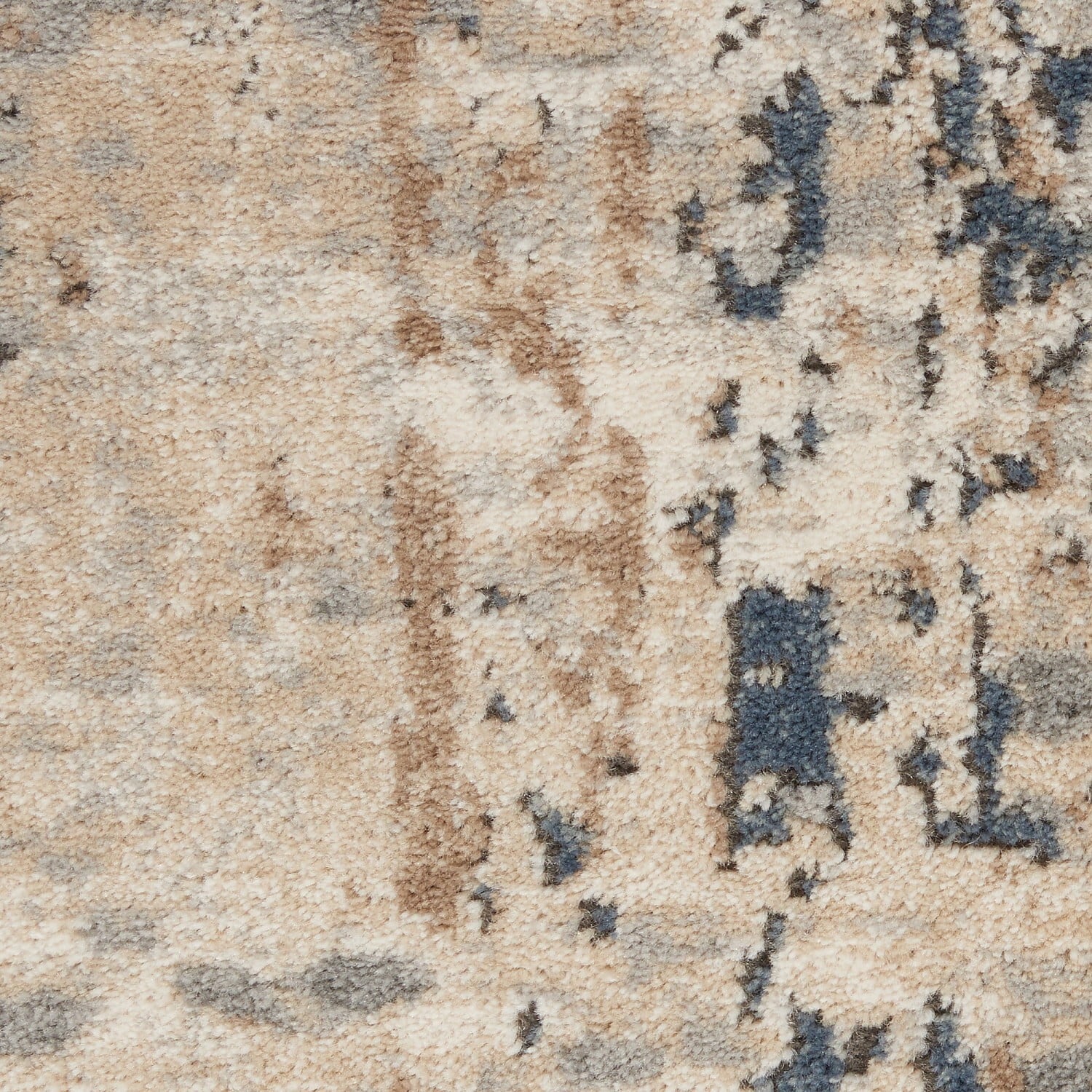 Beige/Grey 10' x 14' Abstract Distressed Area Rug A333333