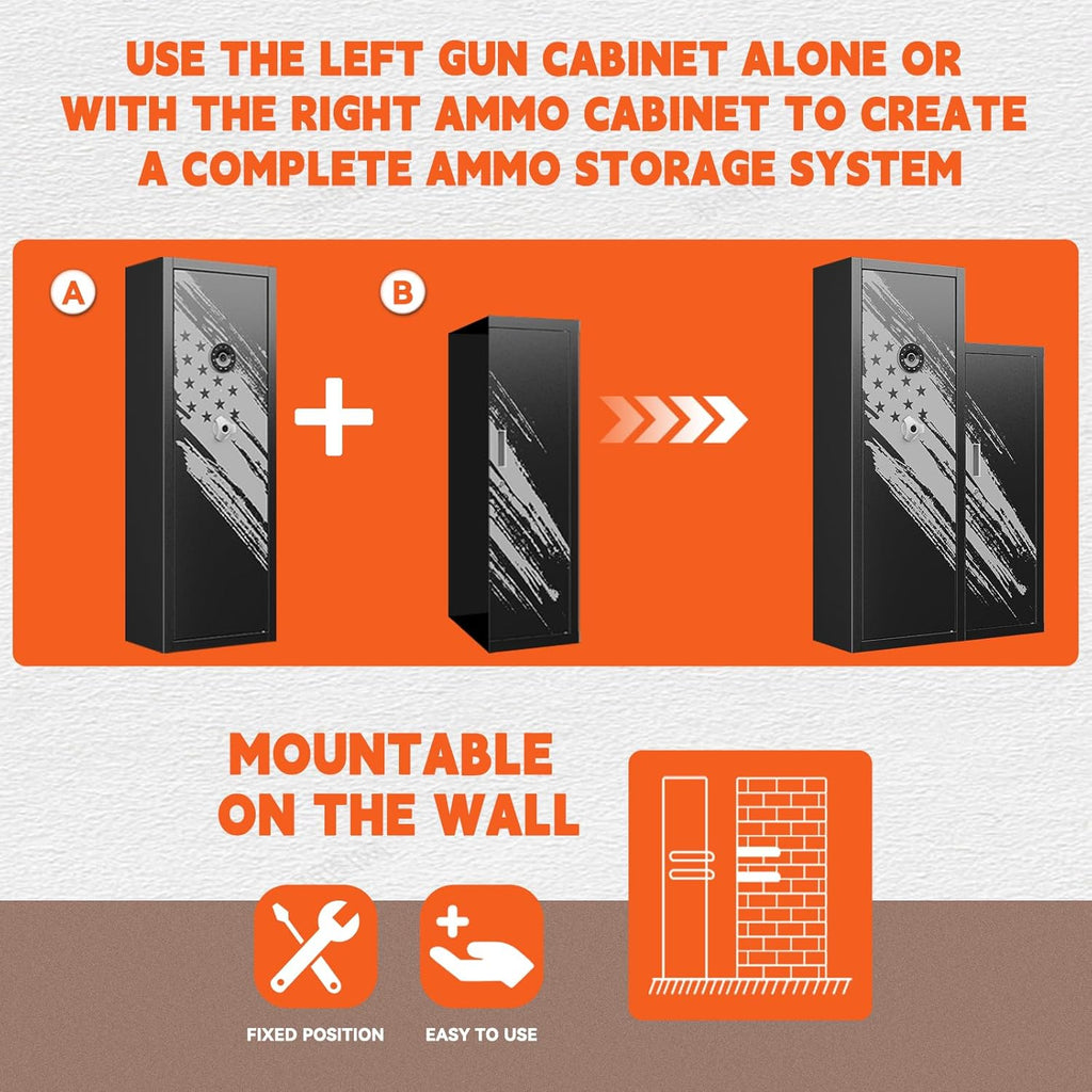 8-12 Rifle Gun Safe with Detachable Gun Racks K382