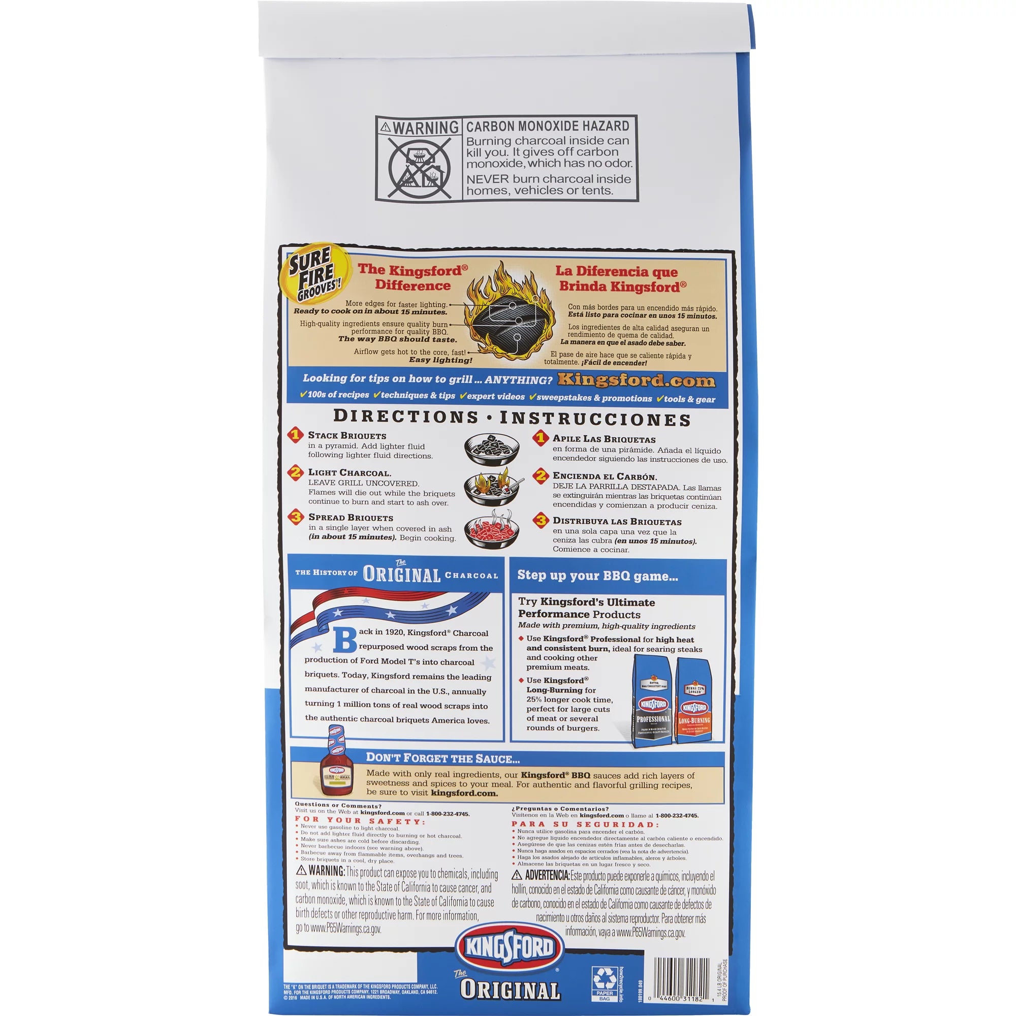 15.4 lb Bag Charcoal Briquettes S15495