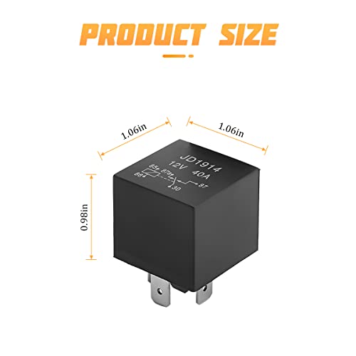 6 Pcs 12V 40 AMP Waterproof Automotive Relay and Harness Set W46469