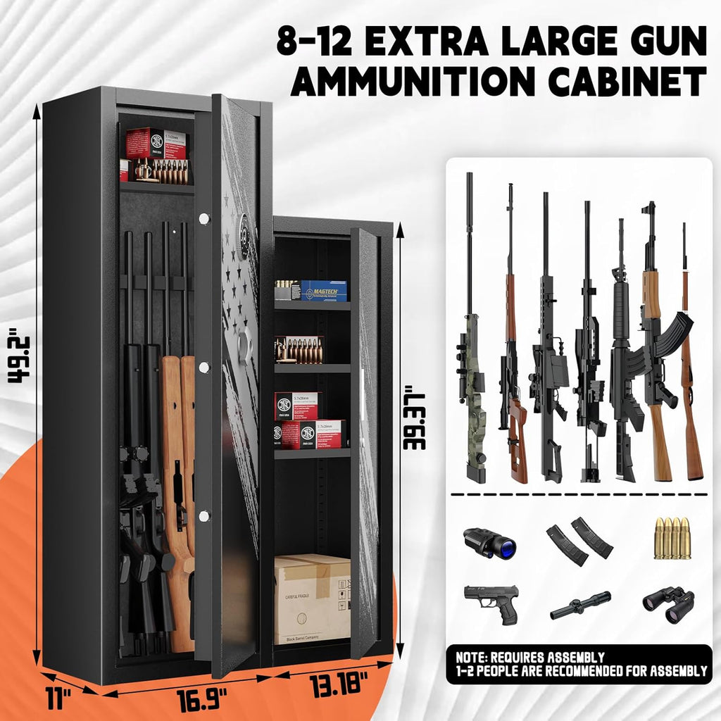 8-12 Rifle Gun Safe with Detachable Gun Racks K382