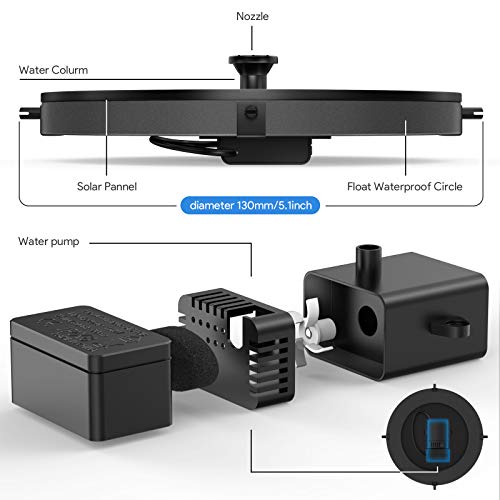 1W Floating Solar Water Fountain Pump L71790