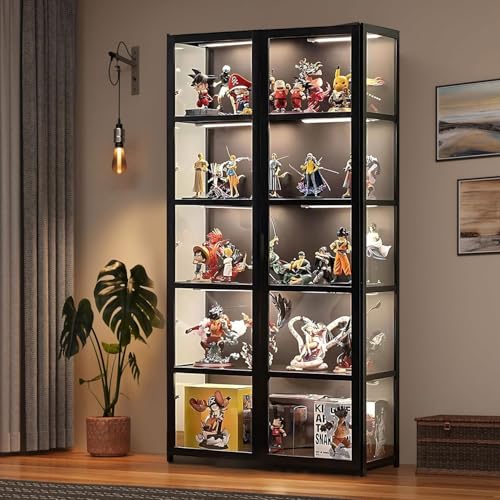 5-Tier Curio Display Cabinet with Acrylic Glass Door S794956