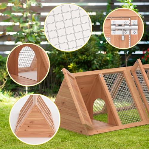 Wooden Chicken Coop with Ventilating Wire G423