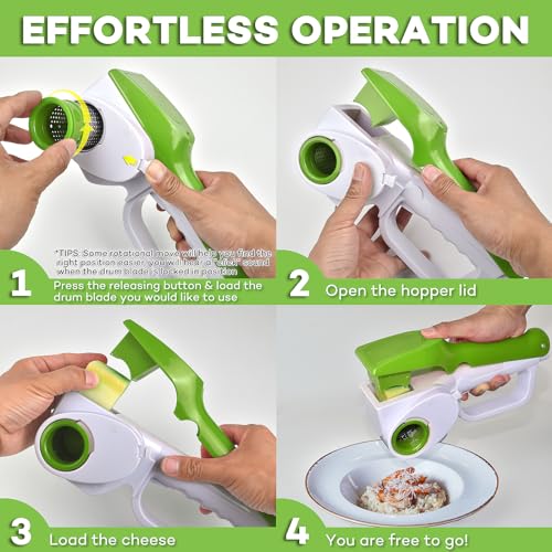Red Electric Handheld Rotary Cheese Grater Slicer C528493