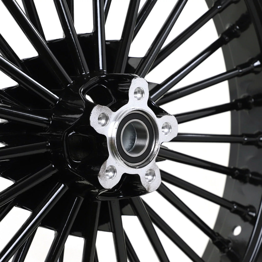 21x3.5 18x5.5 Fat Spoke Wheels Rim for Harley Dyna Wide Glide FXDWG 2006-2017 Q697