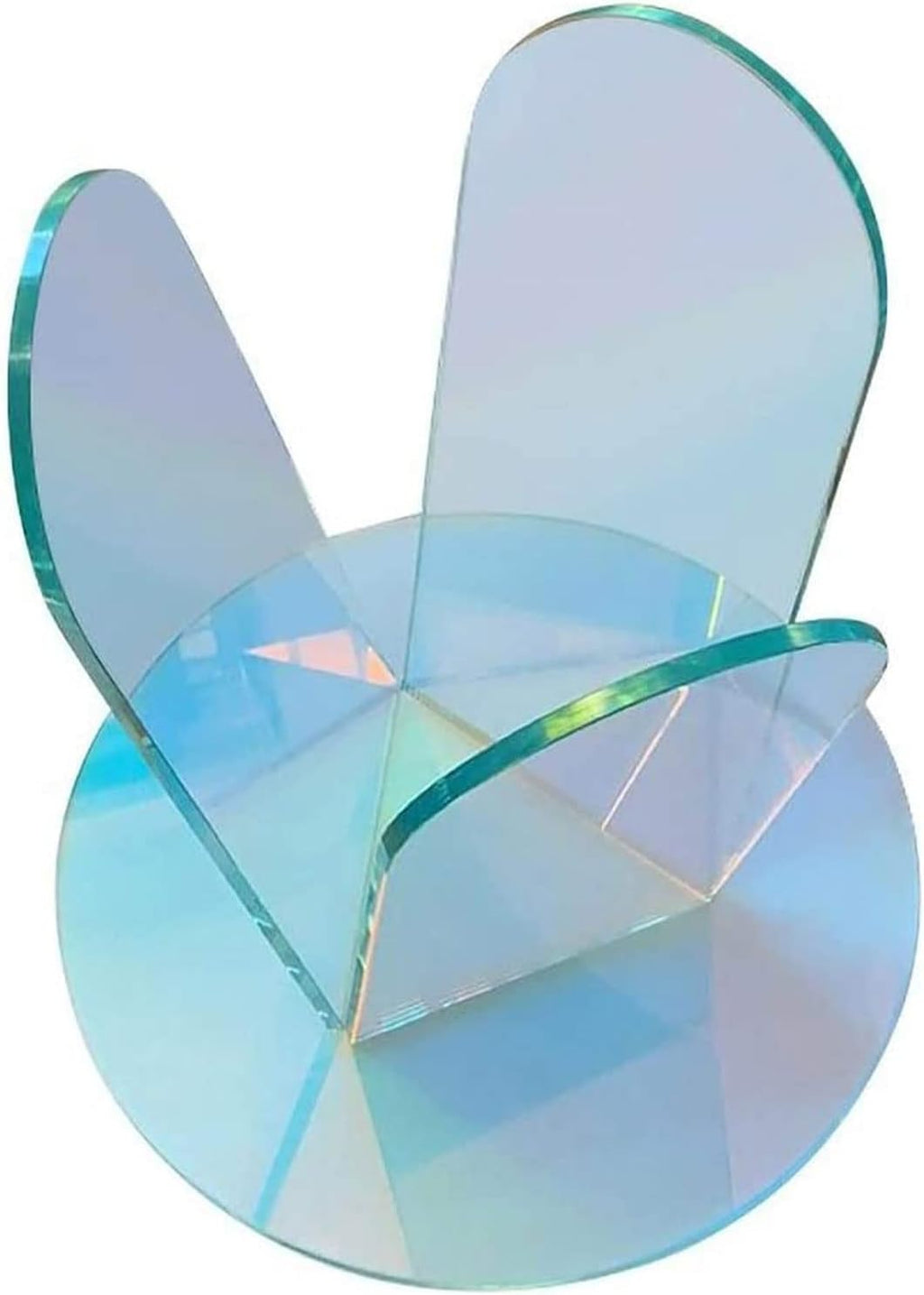 Clear Glass Round Acrylic Side Table, 18 inch P32789