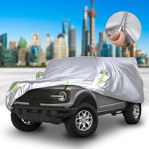 Black & Green 600D Oxford Fabric Waterproof Car Cover S499447