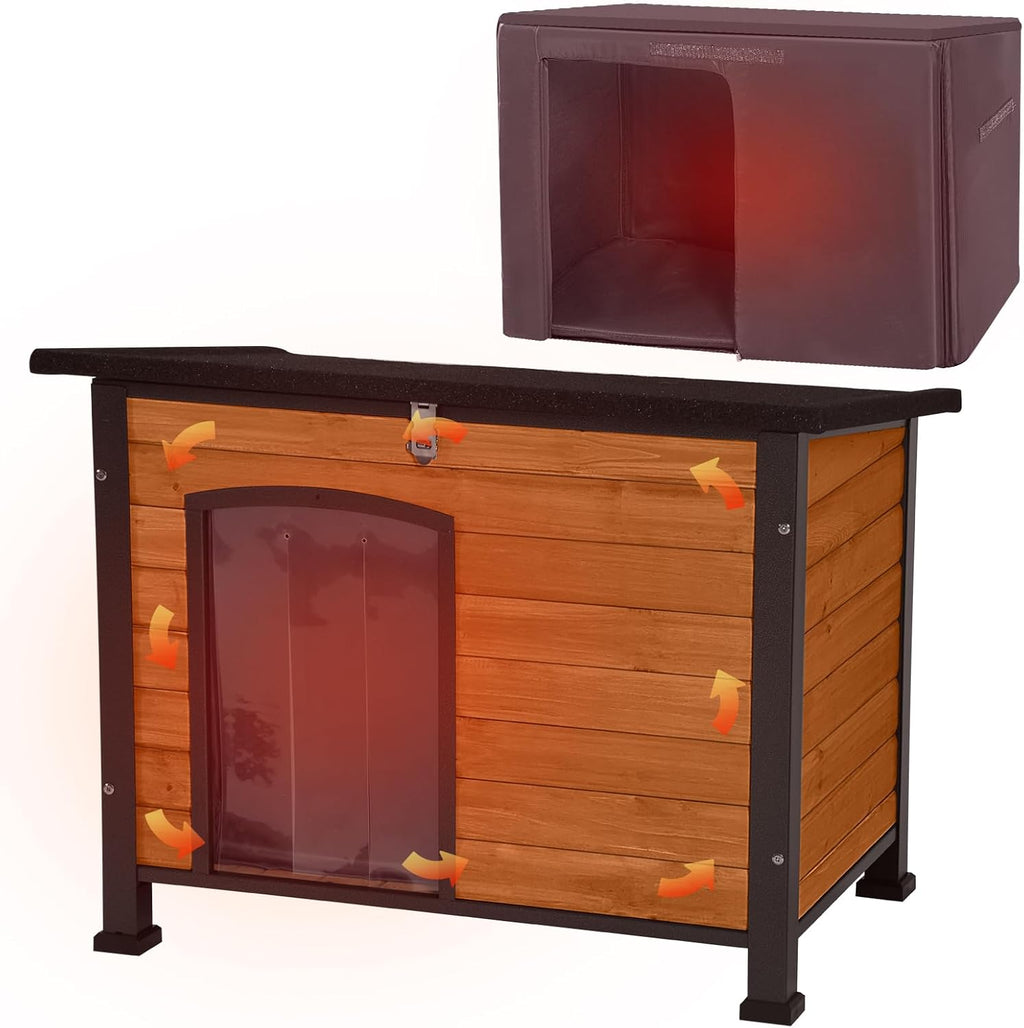 Insulated Dog Kennel with Elevated Floor J278