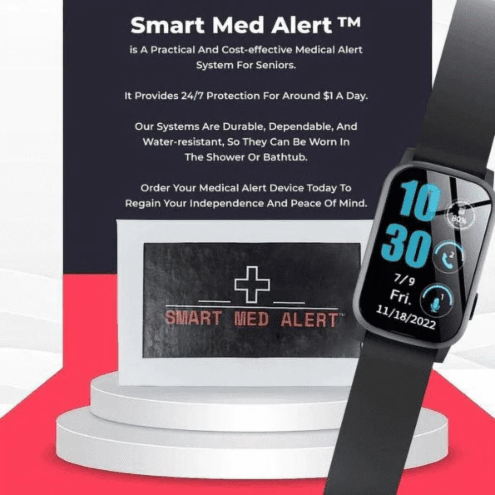 Medical Alert 4G Cellular Rectangular Smart Watch F663292
