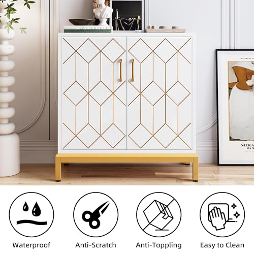 White Buffet Cabinet with Storage W957