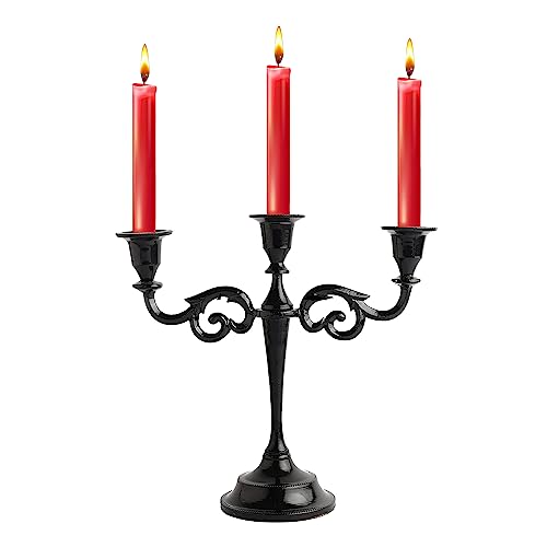 Glossy Black 10 inch Taper Candle Holders D180093