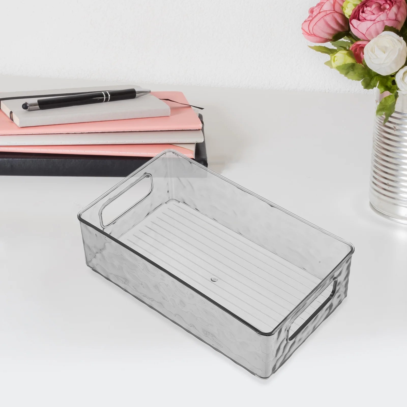 Grey Clear Plastic Storage Box Z9077