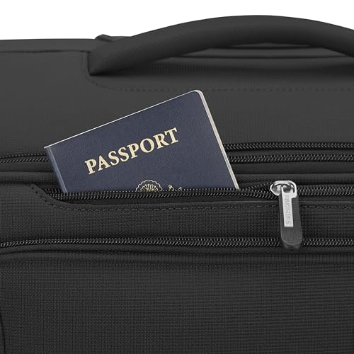 Black Softside Expandable Luggage with Spinners 3PC L694