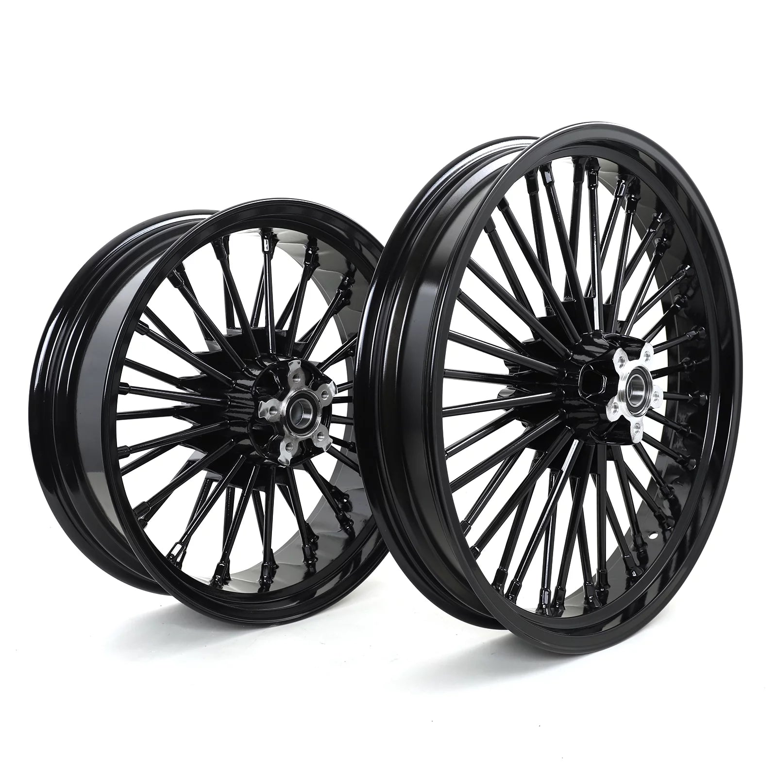 21x3.5 18x5.5 Fat Spoke Wheels Rim for Harley Dyna Wide Glide FXDWG 2006-2017 Q697