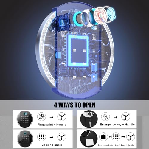 Digital Rifle Gun Safe with LCD Touch Screen Keypad F703