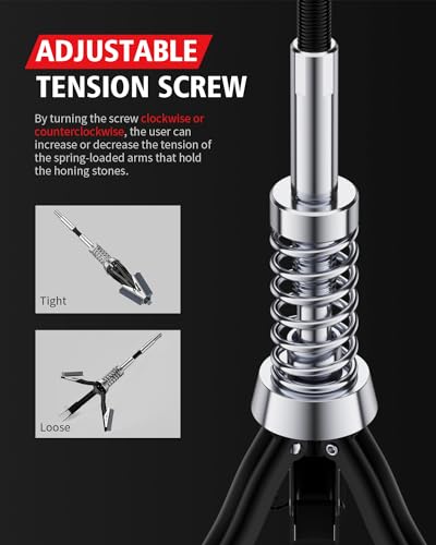 Adjustable Cylinder Hone Tool with 3-Piece 220 Grit Stones D873989