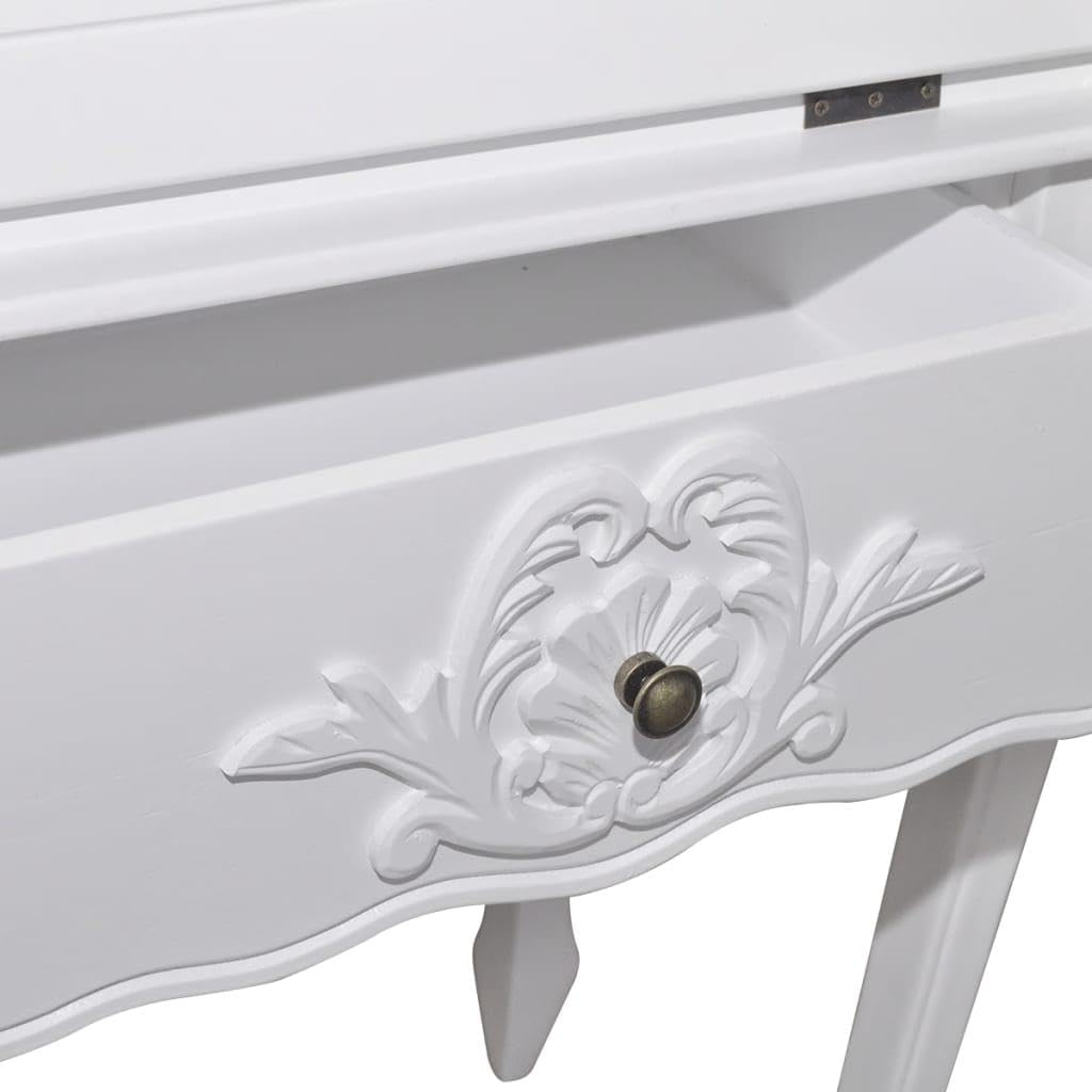 White Antique Secretary Desk R6762