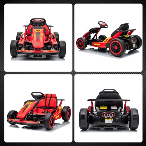 Red Electric Go Kart with EVA Tires, 400W, Max Speed 8.1 MPH C33289