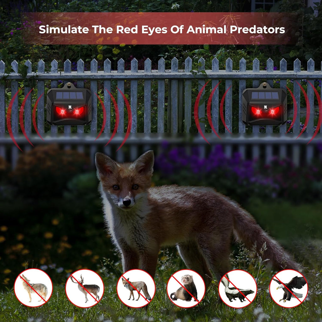 Red Led Light Outdoor Animal Repeller H248100