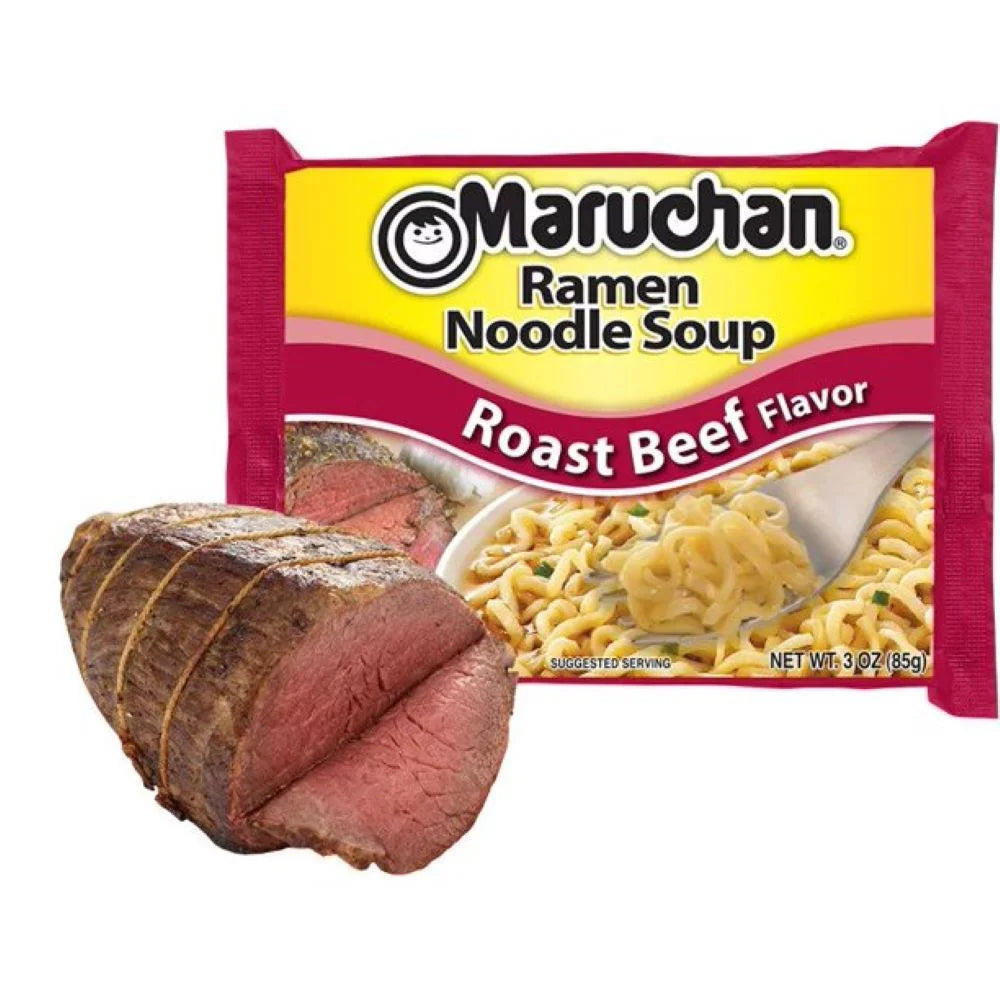 Ramen Chili and Roast Beef Noodles Variety Pack Soup, 3 Oz, 24 Ct F5813
