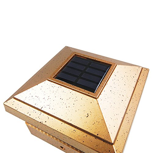 2 Pack Copper Solar LED Post Cap Light L5503