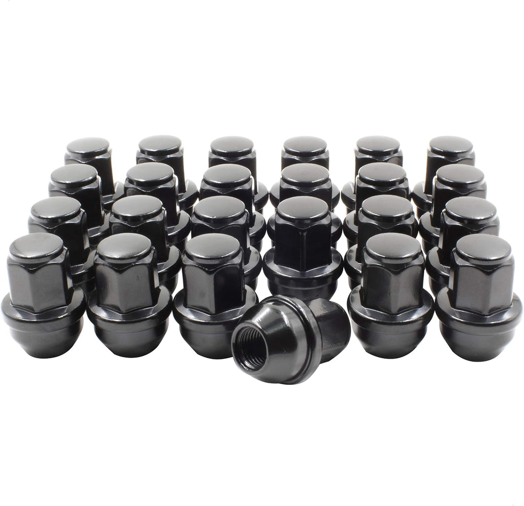 Set of 24 Black M14x1.5 Lug Nuts N352