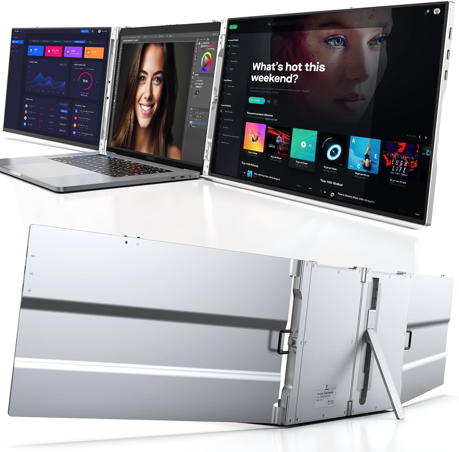 Portable Triple Monitor for Laptop G908