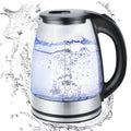 1.8 Liter Glass and Steel Electric Kettle with Auto Shut-Off U735457