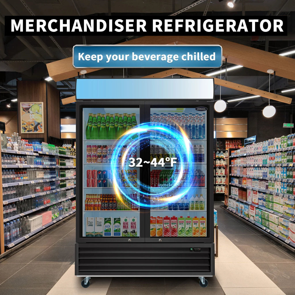2 Glass Door Refrigerator Cooler G904