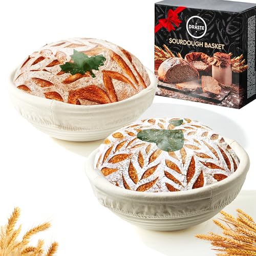 10 Inch Oval Sourdough Bread Proofing Baskets Set Of 2 K18069