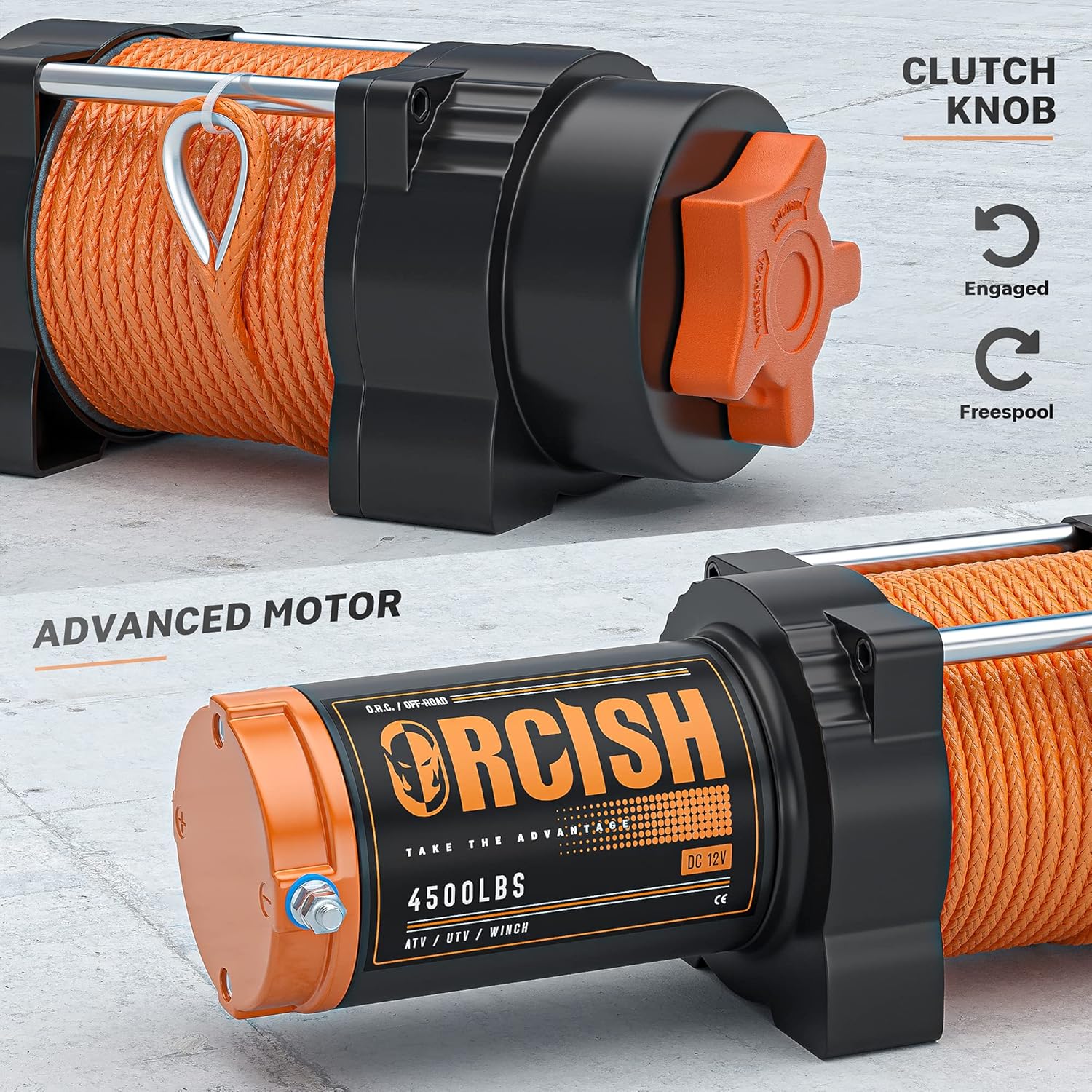 12V 4500LBS Synthetic Rope Winch Kits P664662